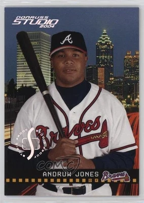 2004 Donruss Studio Studio Proofs Silver /100 Andruw Jones #17 - Image 1 of 2