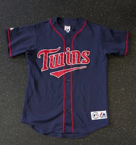 Vintage Majestic Minnesota Twins Joe Mauer #7 Embroidered Jersey Mens Size M - Picture 1 of 9