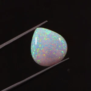 Australian Opal Fiery Multicolor Heart Solid Loose Gemstone Cabochon 9.85 CT - Picture 1 of 5
