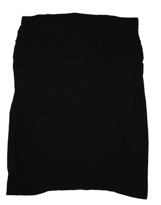 Antigua Falda Azul Marino Para Mujer 4X Negra Acanalada Tejida Maxi Talla Grande Elastizada Viscosa Nueva Foto 1 de 4