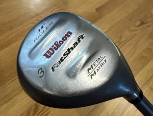 Wilson FatShaft Railer 14 degree Titanium 3-wood FatShaft stiff with Lamkin grip - Picture 1 of 15