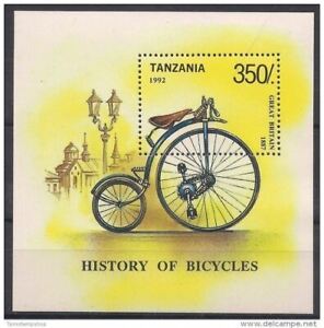 Tanzanie 1992 Cyclisme Histoire des Vélos Vélos Sport Transport m s MNH