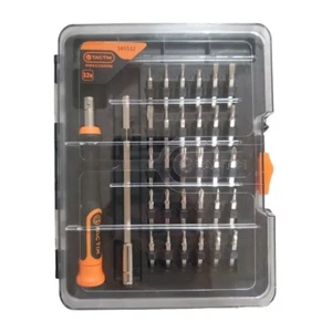 Tactix 32 Pc Ratcheting Mini Micro Precision Screwdriver Set + Ext Bar & 30 Bits - Picture 1 of 3