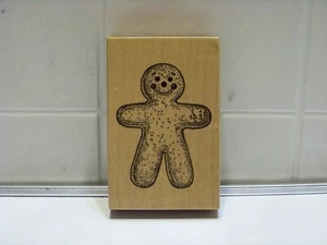 Estampillas de goma PSX NAVIDAD G-396 SONRIENTE PAN DE JENGIBRE HOMBRE GALLETA sello usado - Imagen 1 de 2