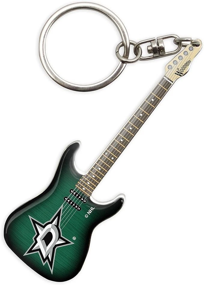 Guitarra Eléctrica Llavero Hockey Dallas Stars NUEVA CON Licencia NHL NUEVA CON ETIQUETAS Foto 1 de 1