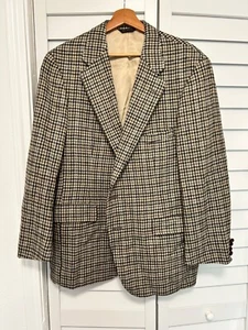 Chaps Ralph Lauren vintage made USA plaid tweed blazer sport coat jacket 44S - Picture 1 of 9
