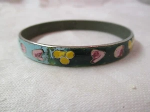 Vintage Enamel over brass Bracelet - Picture 1 of 4