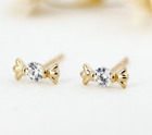 Women's Candy Earring 1Ct Round Cut Lab Created Diamond 14K Yellow Gold Plated