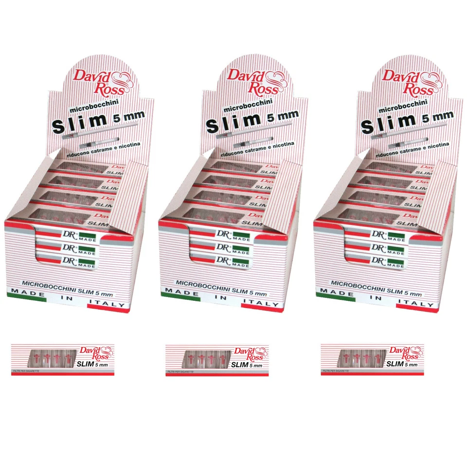 720 Microbocchini David Ross Slim 5 mm  72 astucci 3 Box riutilizzabili - Immagine 1 di 1
