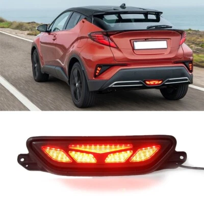 For Toyota C-HR CHR 2016-2021 LED Reflector Rear Bumper Tail Light Brake Signal - Image 1 of 4