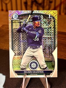 2023 Bowman Chrome Mega 1st Mojo Refractor Felnin Celesten #BCP-156 Mariners