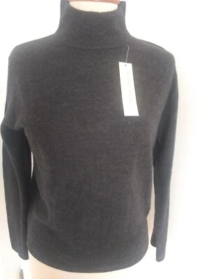 $59 Suéter Stephanie Rogers Gris Oscuro Mangas Largas Cremallera Trasera Cuello Alto Talla S Foto 1 de 3