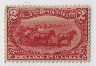 US. Scott 286, 2 cent Trans-Miss. MOG-H.  VF. Rich color. CV $25  (a3166 - Image 1 of 3