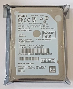 500 GB SATA HGST HTS547550A9E384 5400rpm 8MB HDD 2,5 " Internal Hard Drive New - Picture 1 of 1