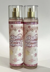 2 X Bath & Body Works Bright Christmas Morning Fine Fragrance Mist Spray 8oz. - Picture 1 of 3