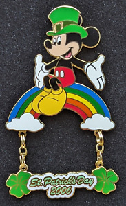 Disney St. Patrick's Day Pin 2006 Mickey Rainbow Dangle PP 45414 LE 2500