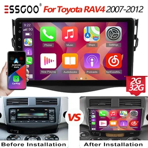 9" Android 14 Car Radio for Toyota RAV4 2007-2012 2G+32G GPS WiFi DSP Fast Boot - Foto 1 di 12