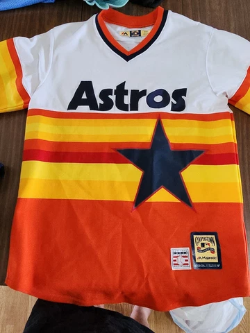 Majestic Cooperstown Collection Houston Astros Nolan Ryan Jersey Size M Med Cover