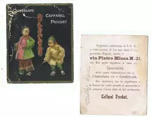 CAFFAREL PROCHET CIOCCOLATO VECCHIO CARTONCINO PUBBLICITARIO ANNI 30/40 CROMOLIT - Bild 1 von 1
