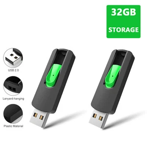 2PCS 32GB USB2.0 Flash Drive Thumb Drive Memory Stick U-Disk Pen Drive for Car - Picture 1 of 12