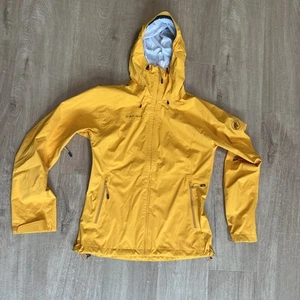 Mammut DRY tech Premium Waterproof Women’s Jacket Hooded Yellow size S - Picture 1 of 13