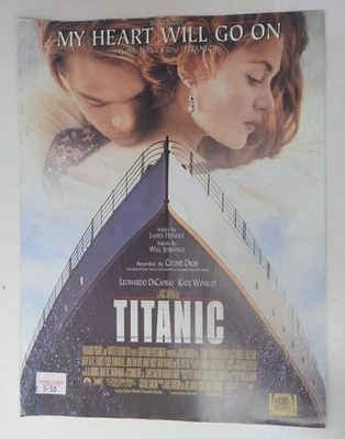 My Heart Will Go On love theme from Titanic sheet music easy piano Celine Dion - Image 1 of 2