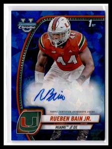 Autógrafo de zafiro de la Universidad Bowman 2024 Rueben Bain Jr. - Imagen 1 de 2