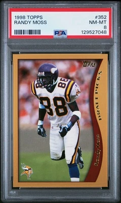 PSA 8 1998 Topps #352 Randy Moss Minnesota Vikings Salón de la fama radiocontrol ¡sin precio base! Foto 1 de 2