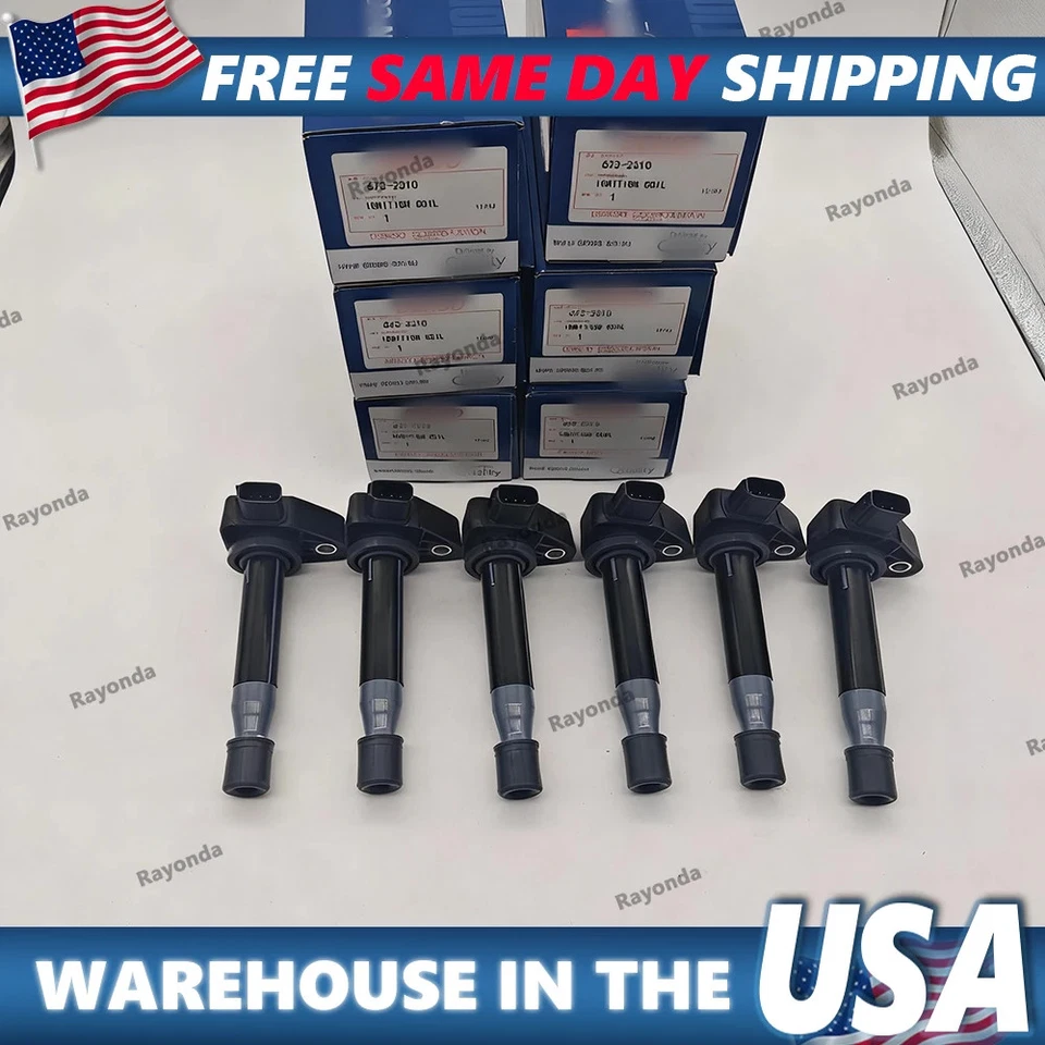 6x Bobina de encendido Denso 673-2310 30520-P8E-A01 para Honda Accord Odyssey Acura NUEVO Foto 1 de 4