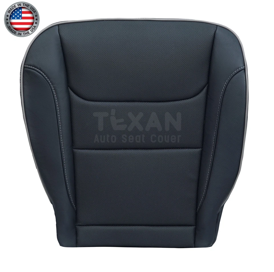 Cubierta de asiento perforada de cuero inferior del conductor negra para Dodge Ram 1500 2019-2025 Foto 1 de 4