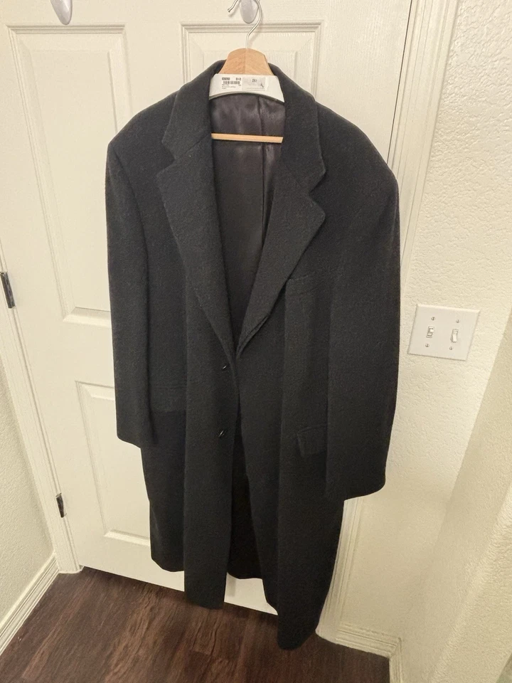 Abrigo de lana negro Polo University Club Ralph Lauren 48R Foto 1 de 4