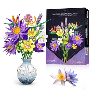 BIGEARN Juego de Construcción de Ramo de Flores para Adultos - Colección Botánica - Arti - Imagen 1 de 7