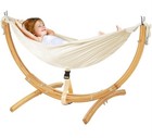 FUNLIO Wooden Hammock with Stand for Kids Ages 3 To 5 Up To 220 Lbs NIB