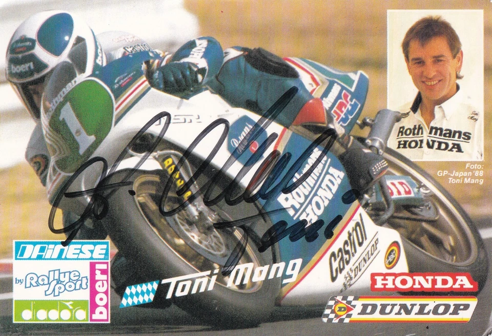 Autogramm - Toni Mang (Motorsport) - Motorrad - Bild 1 von 1