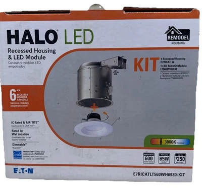 Eaton HALO LED 6" Recessed Ceiling Light E7RICATLT560WH6930-KIT  - Image 1 of 4