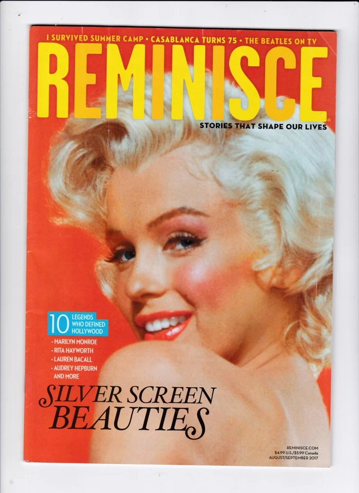 Vintage 2017 Reminisce Magazine Stories that Shape Our Lives Aug/Sept M. Monroe - Image 1 of 1