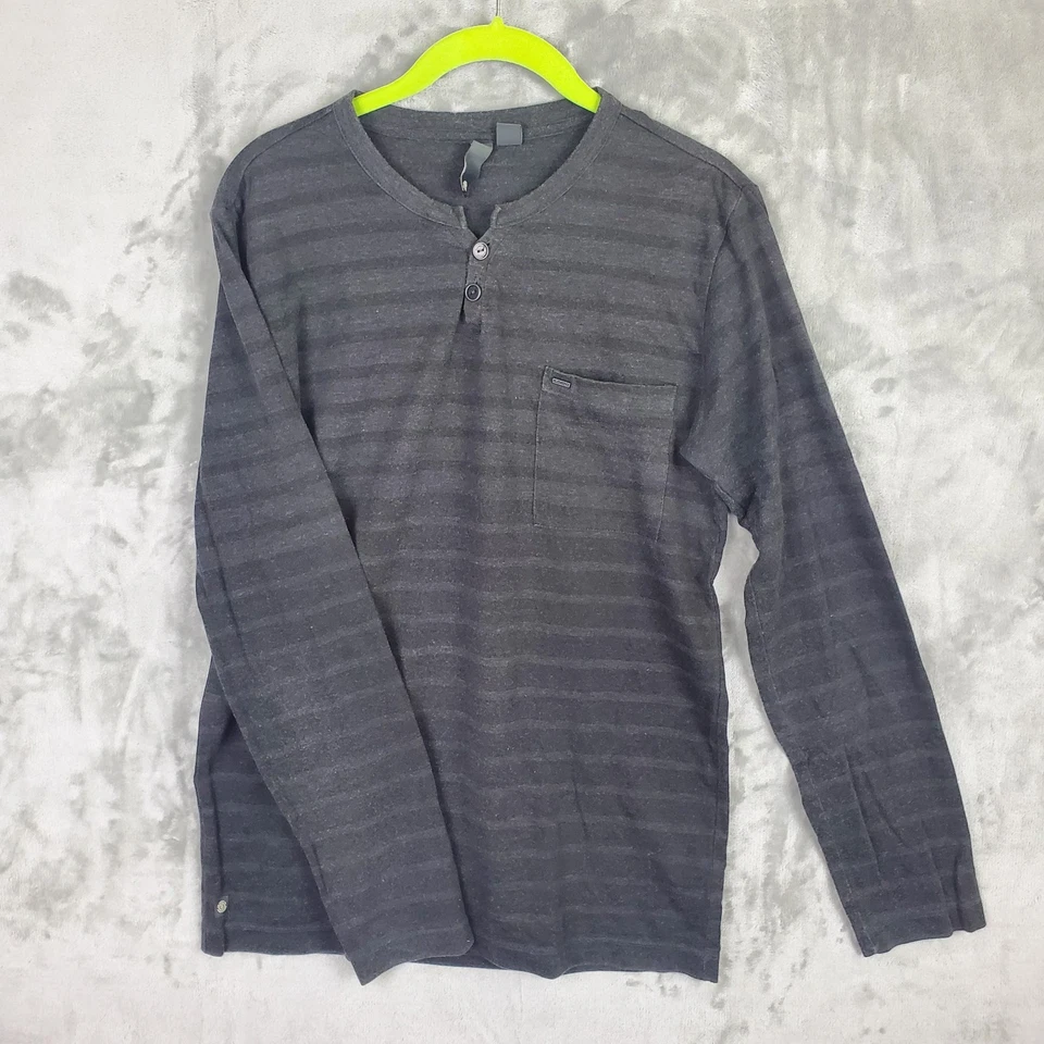 Element Skateboard Co.  Men’s Long-Sleeve Henley T-Shirt S Grey Skateboarding - Image 1 of 4