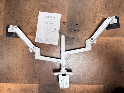 Ergotron LX Dual Monitorarm für zwei Monitore bis 68,58 cm 27 Zoll nebeneinander - Bild 1 von 4