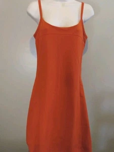 PATAGONIA Vitaliti Strappy Tank Dress Red / Orange Stretch~Shelf Bra Sz S Small - Picture 1 of 16