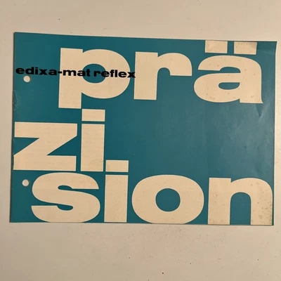 Wirgin edixa-mat reflex  - Broschüre 12 Seiten - Bild 1 von 2