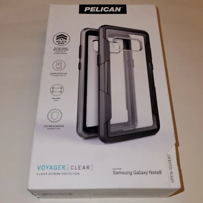 PELICAN - Voyager Case & Holster for Samsung Galaxy Note8 - Gray/Clear - NEW - Image 1 of 4