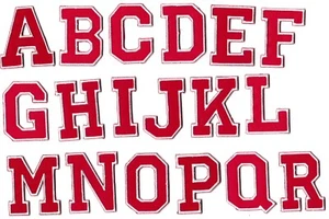 Brief Buchstaben Patch Beflockung Schriftzug Hotfix Thermoaufkleber Beflockung wählbar - Bild 1 von 28
