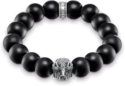 Bracciale elastico donna Thomas Sabo con aquila di Argento e zaffiri neri A1578 - Immagine 1 di 3