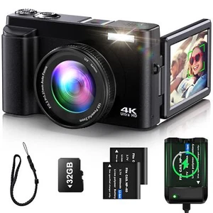 4K Digital Camera for Photography Auto-Focus Vlogging Camera for YouTube Video - Picture 1 of 7
