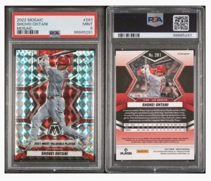 Panini Mosaic Baseball 2022 Shohei Ohtani #281 Silver Prizm PSA Graduado Como Nuevo 9 - Imagen 1 de 1