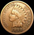 1898 Indian American Head Coin Rare Beautiful  126 Year Old Penny NO RESERVE