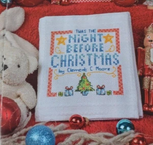 Cross Stitch Chart - Night Before Christmas Child's Cloth Book (Can Personalize) - Picture 1 of 4