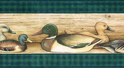 * DIFFERENT KINDS OF WOODEN DUCKS SHELF Wallpaper BordeR Wall Decor COUNTRY  • 13.52€