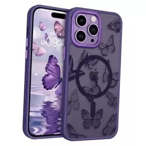 for iPhone 14 Pro Max Case, Cute Butterfly Pattern Magnetic Case [Compatible - Picture 1 of 7