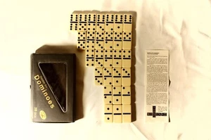 Cardinal Premium Double 6 Dominoes Set, Classic Domino Game, Vinyl Case 28 Tiles - Picture 1 of 6